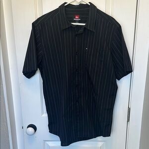 Quiksilver Black Striped Men's Shirt
